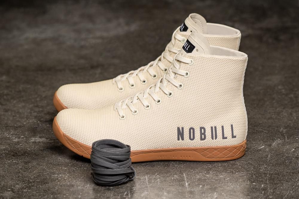 NOBULL Men's High-Top Training Shoes - Beige - Ireland (5107HJAEF)